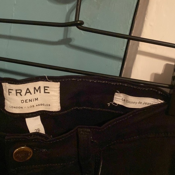 FRAME le skinny de jeanne black jeans - Picture 2 of 2